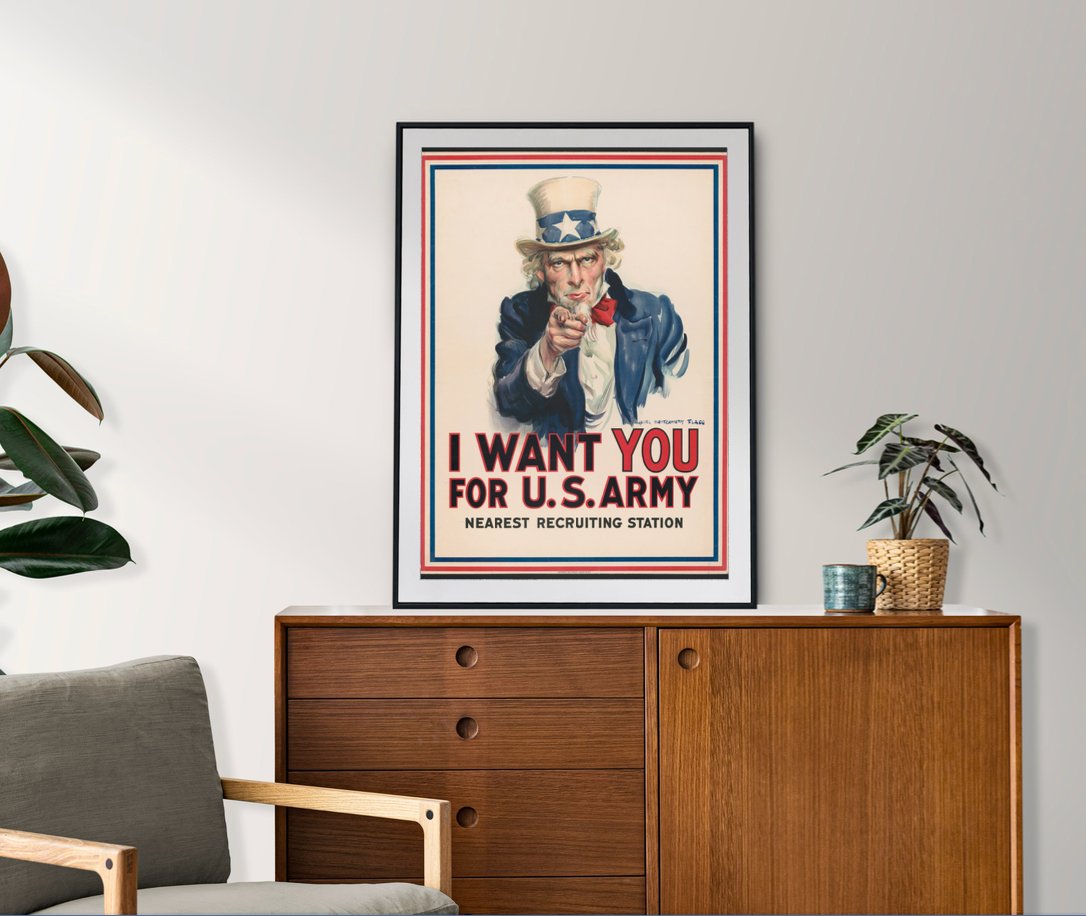 Une toile personnalisée avec l’affiche emblématique “I Want You for US Army”
